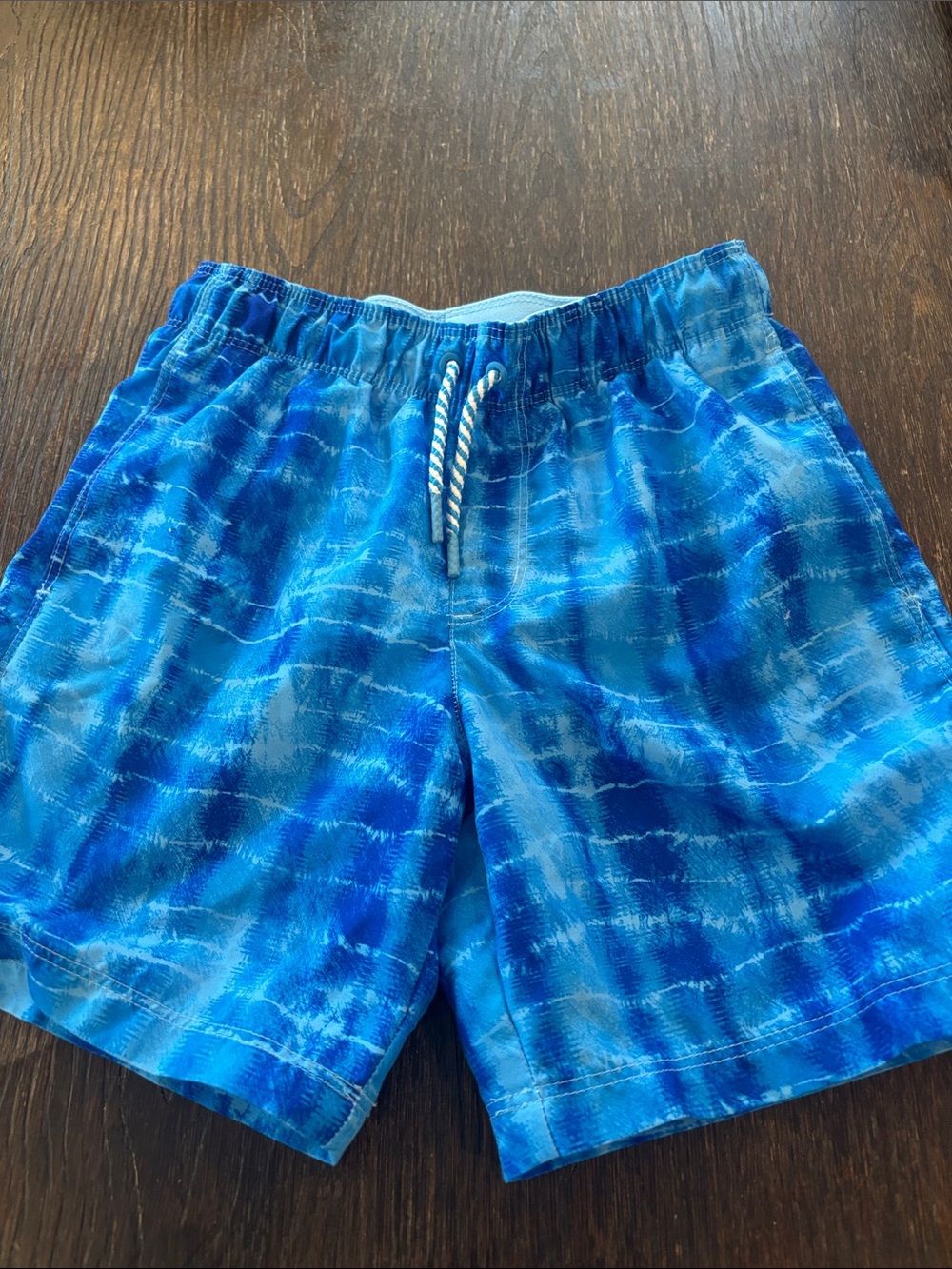 Cat & Jack Blue Tie-Dye swim trunks